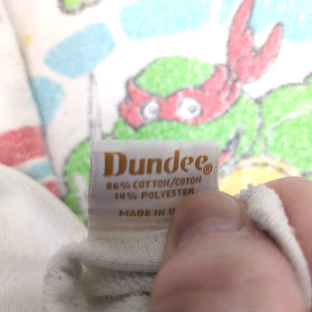 Vintage 1989-90s Dundee TMNT Kids Bath Towel Raphael USA Made 40x26